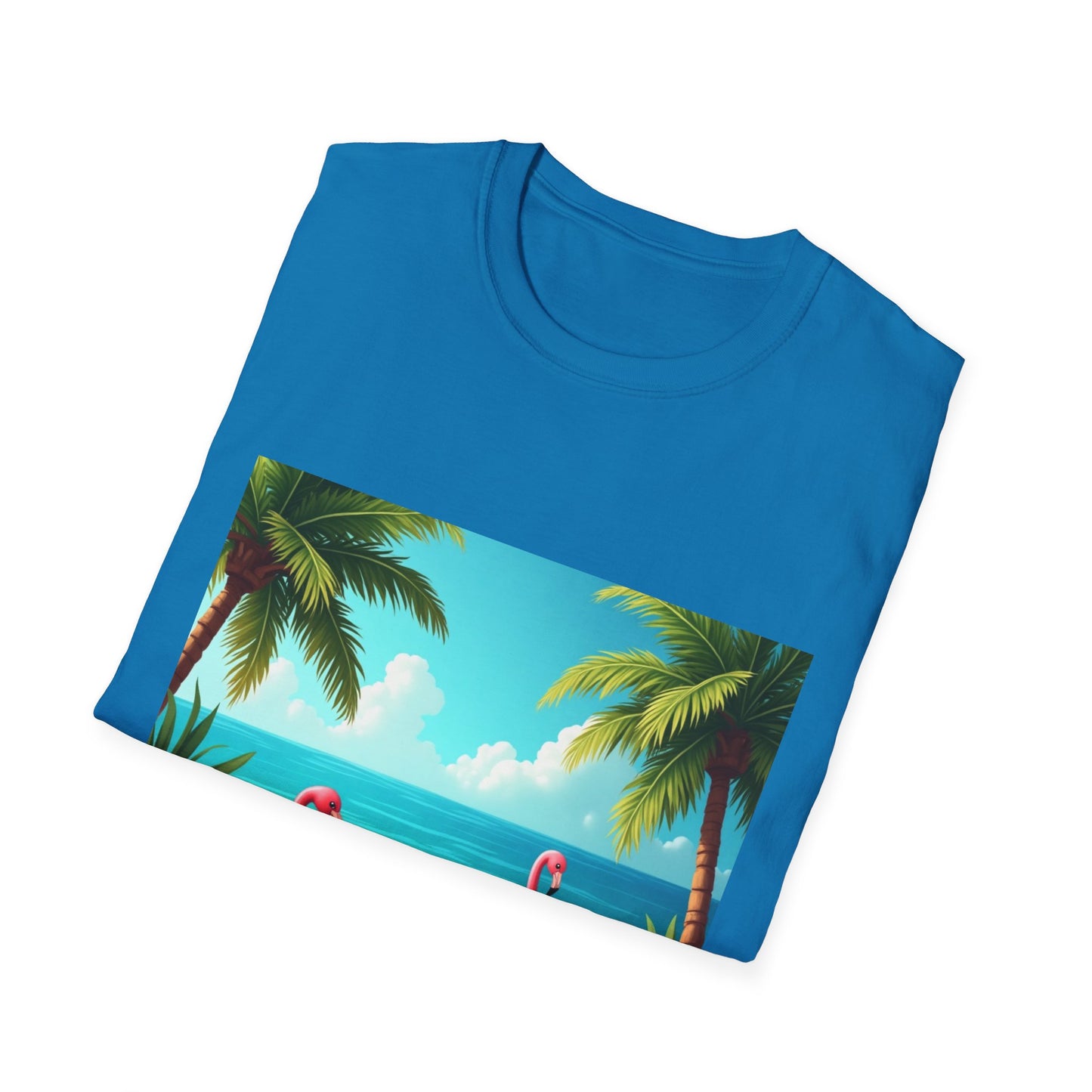 Tropical Flamingo T-Shirt, Unisex Summer Tee, Beach Vibes Apparel, Vacation Wear, Gift for Nature Lovers, Casual Style, Fun Tee
