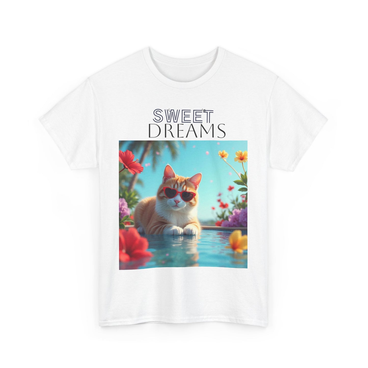 Sweet Dreams Cat Tee - Relaxed Fit T-Shirt for Cat Lovers