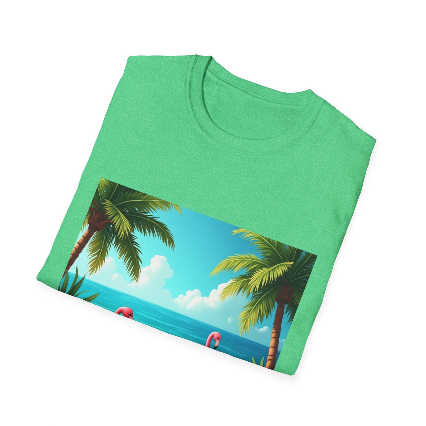 Tropical Flamingo T-Shirt, Unisex Summer Tee, Beach Vibes Apparel, Vacation Wear, Gift for Nature Lovers, Casual Style, Fun Tee