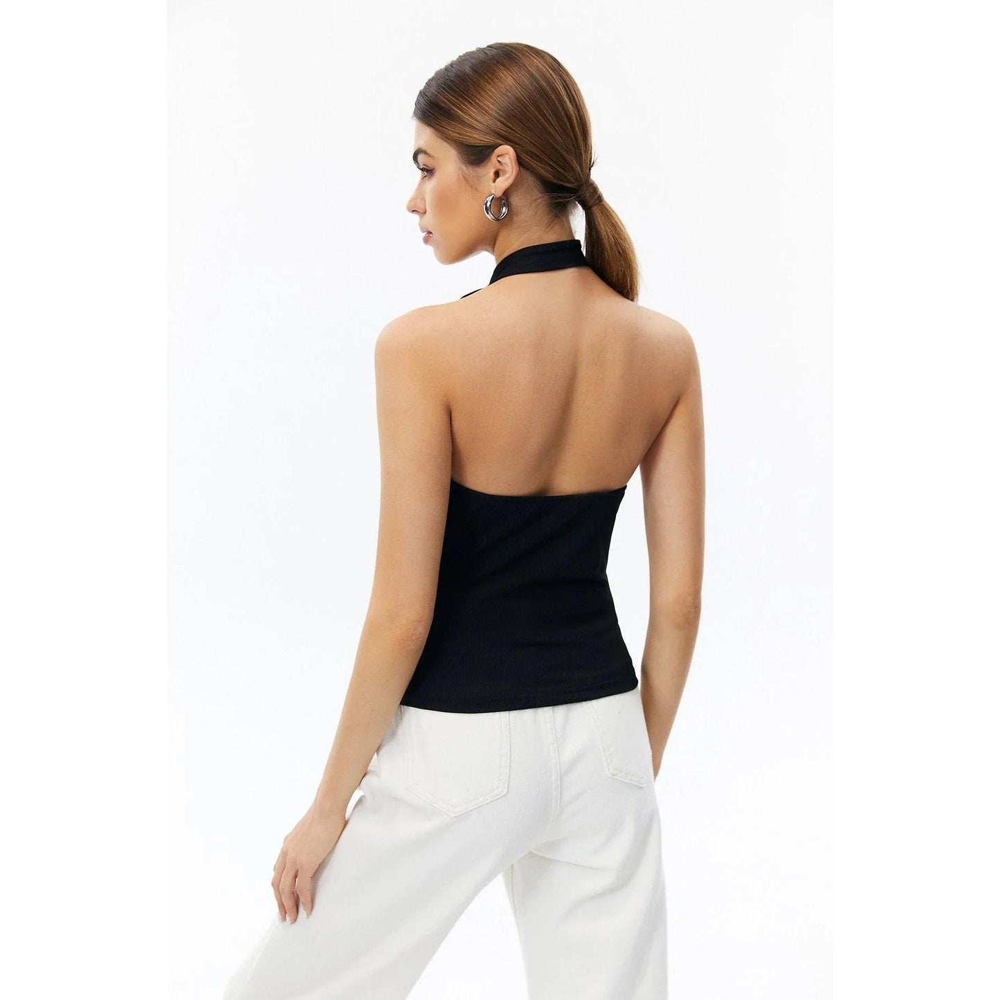 Summer New Camisole, Fashion Pure Desire, Love Rhinestone Hanging Neck Vest