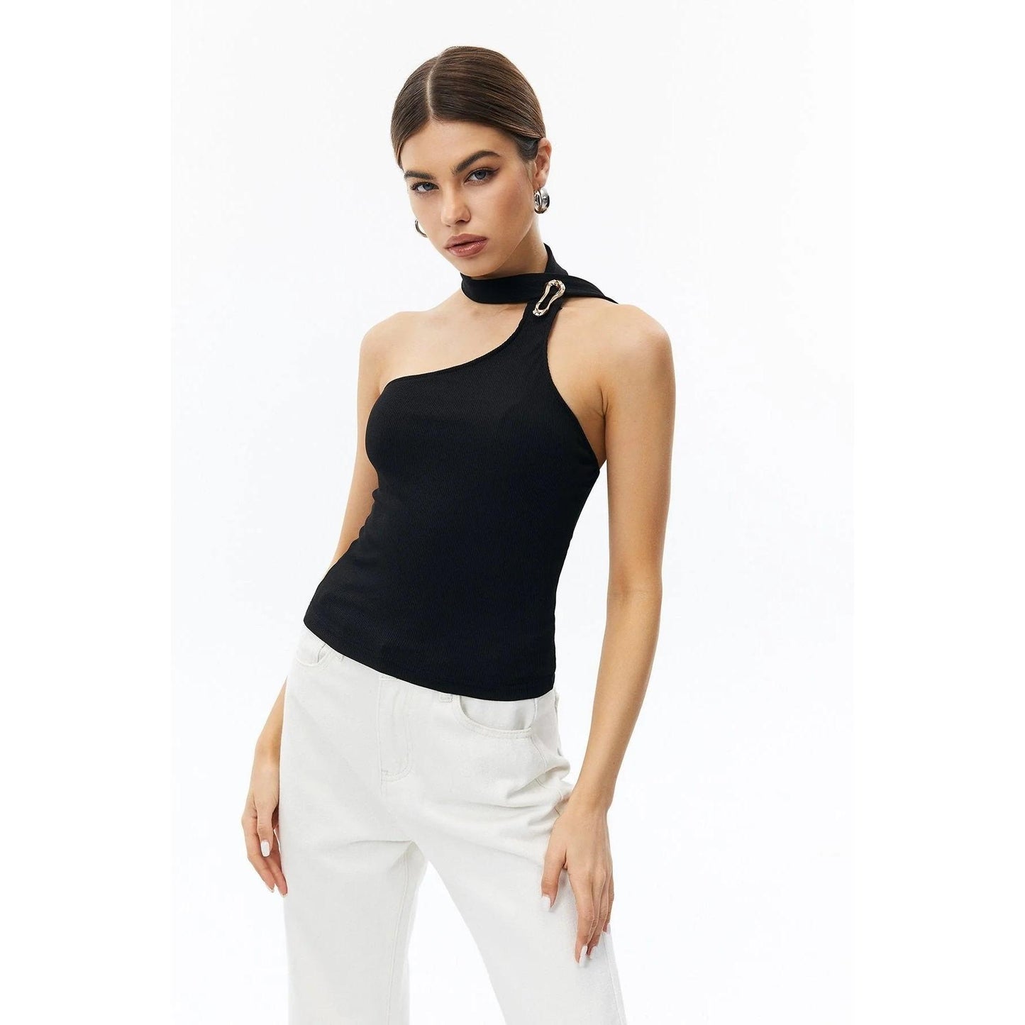 Summer New Camisole, Fashion Pure Desire, Love Rhinestone Hanging Neck Vest