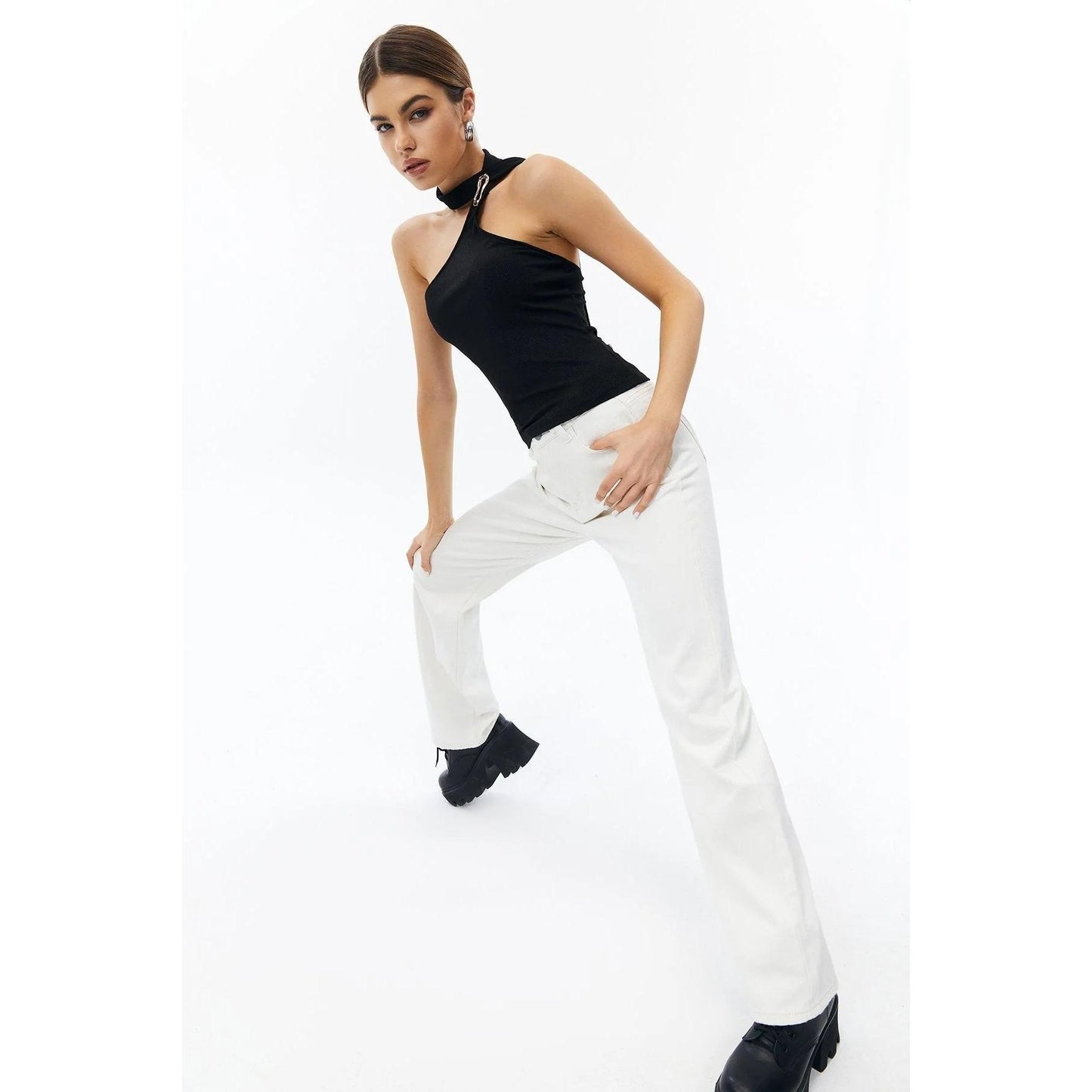 Summer New Camisole, Fashion Pure Desire, Love Rhinestone Hanging Neck Vest