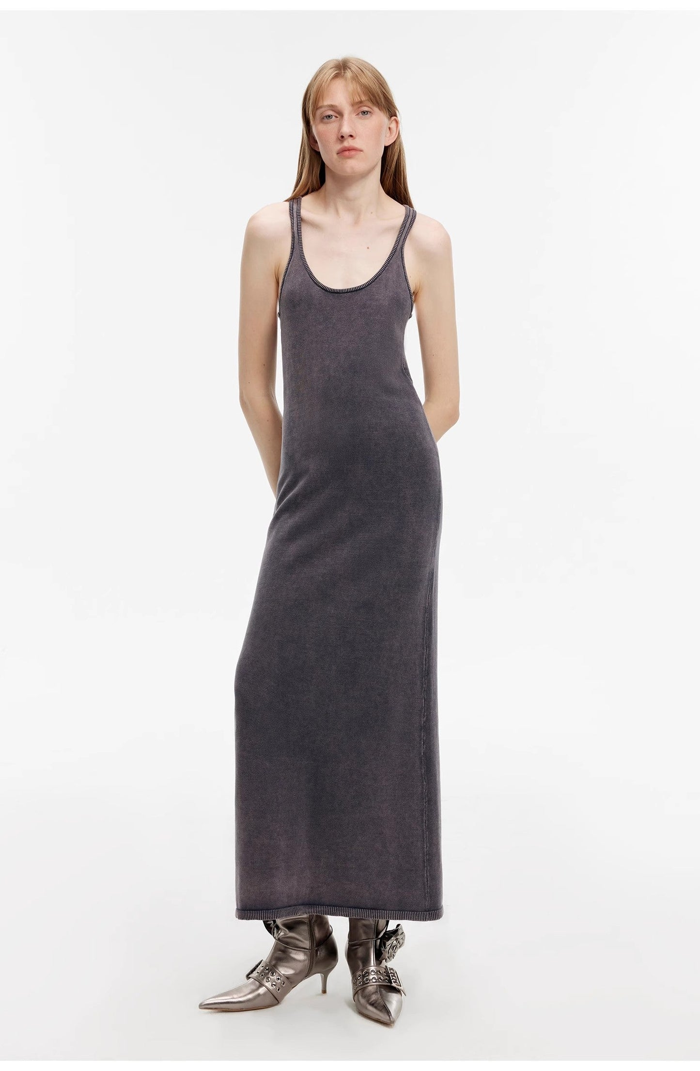 Cool Girl Vacation Dress - Luxury Brand Exclusive Ferment-Washed Distressed Vest Dress (Copy)