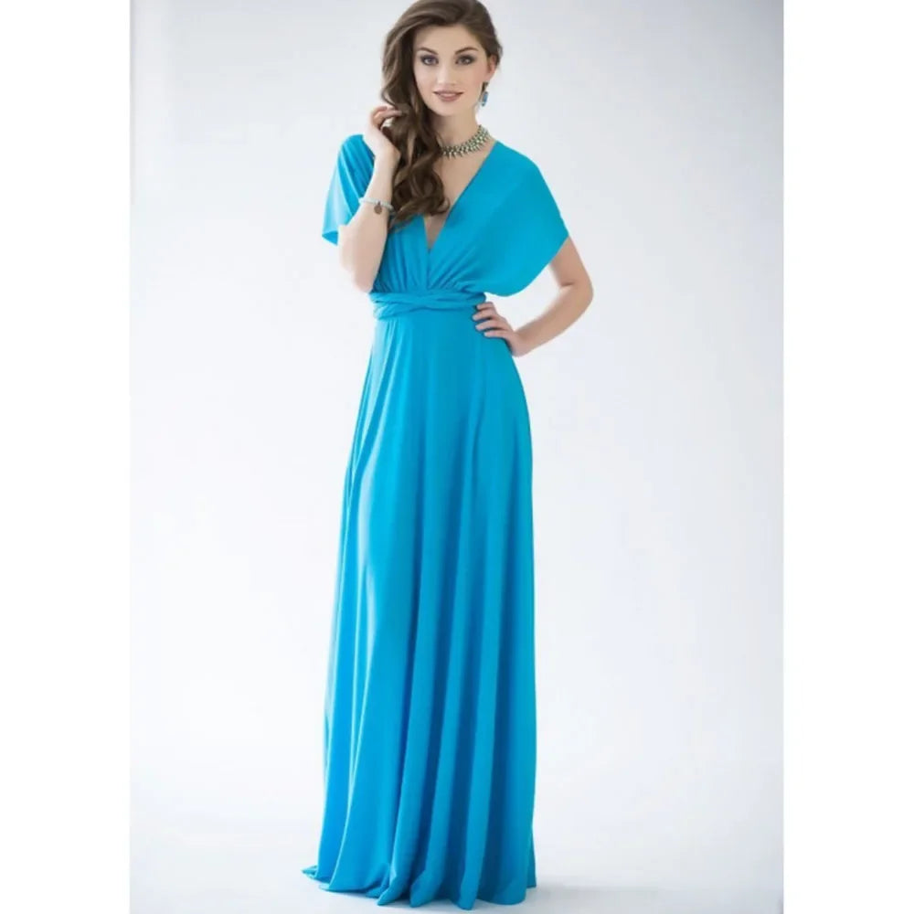 Ashleigh Wrap Maxi Party Dress | Long Cocktail Dress for Lounging
