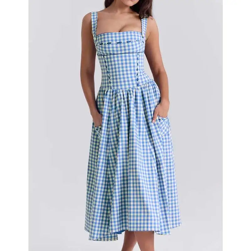 Mya Blue Midi Dress