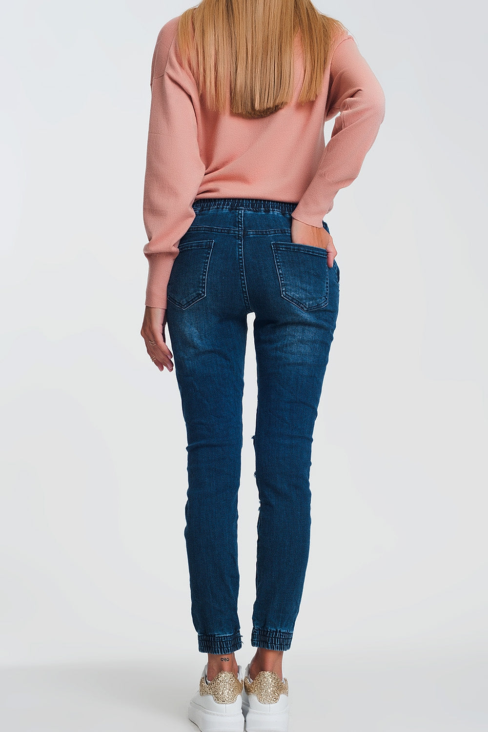 Dark Denim Lightweight Jogger Jeans