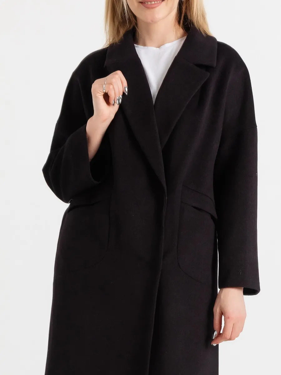 Long Wool Coat With Pockets For Women