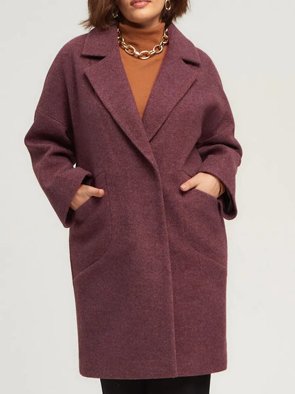 Long Wool Coat With Pockets For Women