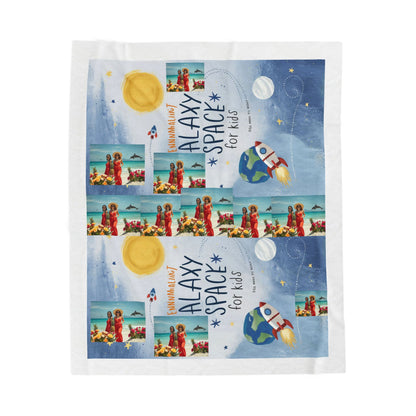 Galactic Adventure Kids' Plush Blanket, Soft Throw for Playtime, Nursery Decor, Space-Themed Gift, Cozy Bed Accessory