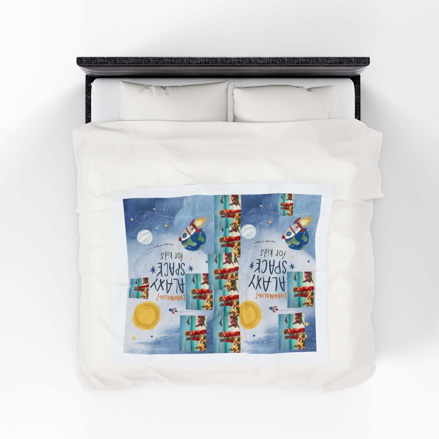Galactic Adventure Kids' Plush Blanket, Soft Throw for Playtime, Nursery Decor, Space-Themed Gift, Cozy Bed Accessory