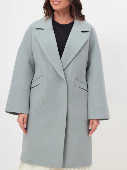 Long Wool Coat With Pockets For Women