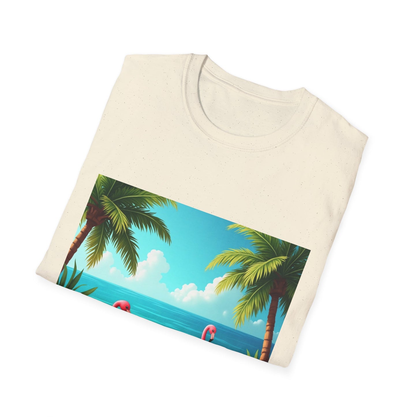 Tropical Flamingo T-Shirt, Unisex Summer Tee, Beach Vibes Apparel, Vacation Wear, Gift for Nature Lovers, Casual Style, Fun Tee