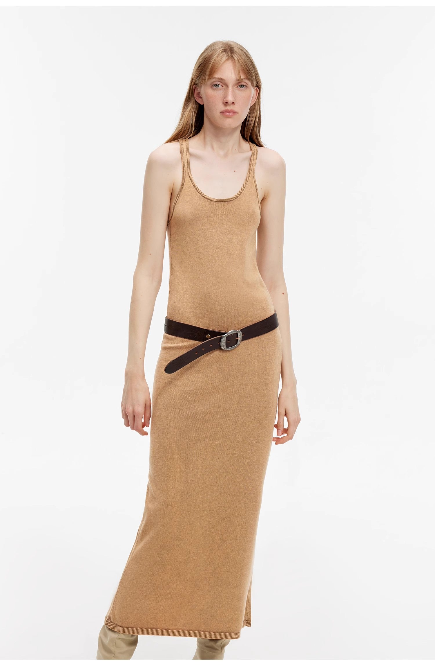 Cool Girl Vacation Dress - Luxury Brand Exclusive Ferment-Washed Distressed Vest Dress (Copy)