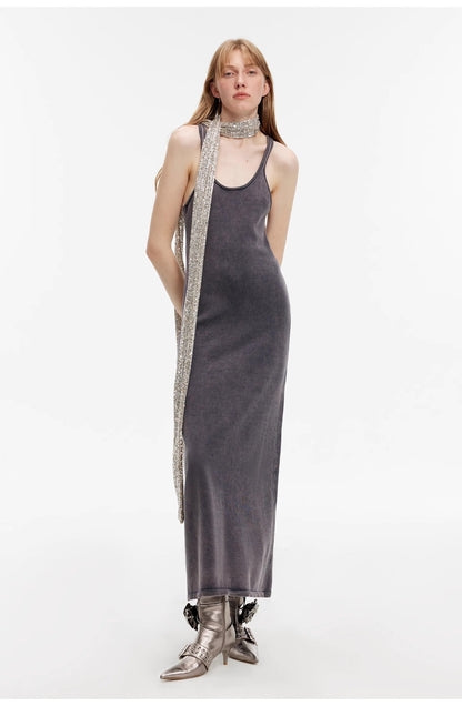 Cool Girl Vacation Dress - Luxury Brand Exclusive Ferment-Washed Distressed Vest Dress (Copy)