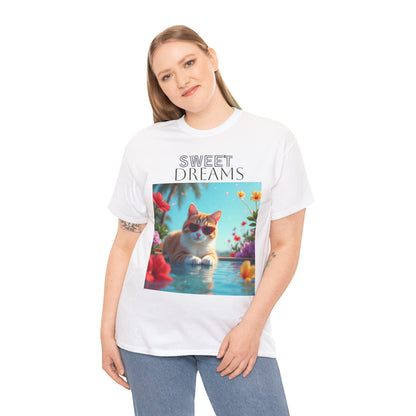 Sweet Dreams Cat Tee - Relaxed Fit T-Shirt for Cat Lovers