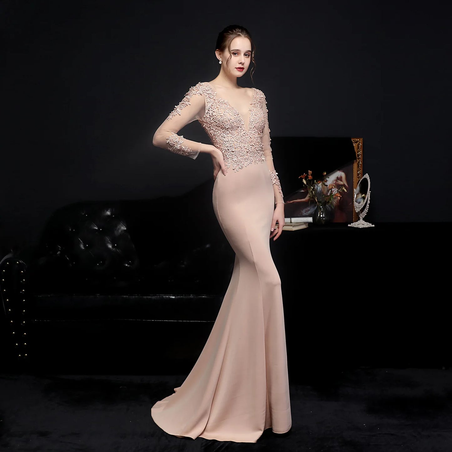 Collette Evening Dresses | V-Neck Wedding Party Dresses