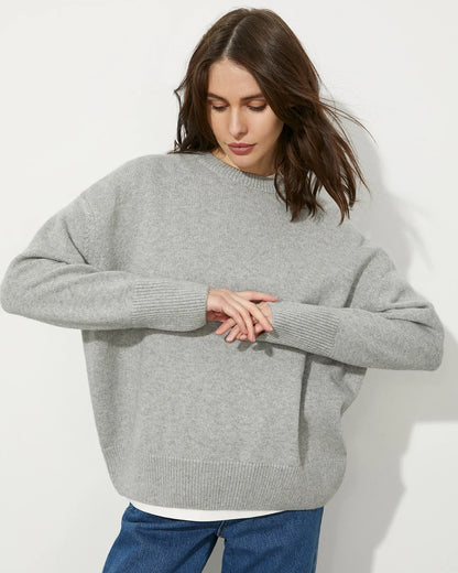 Autumn Winter Oversized Casual Pullover Tops for Women Loose Knitted O-Neck Jumper Female Sweater