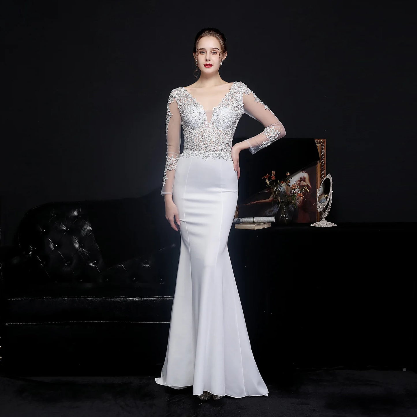 Collette Evening Dresses | V-Neck Wedding Party Dresses