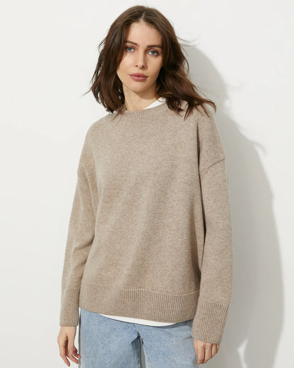 Autumn Winter Oversized Casual Pullover Tops for Women Loose Knitted O-Neck Jumper Female Sweater