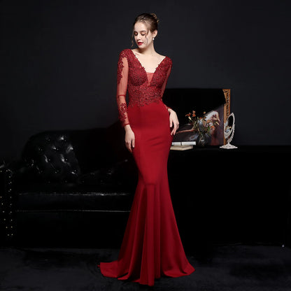 Collette Evening Dresses | V-Neck Wedding Party Dresses