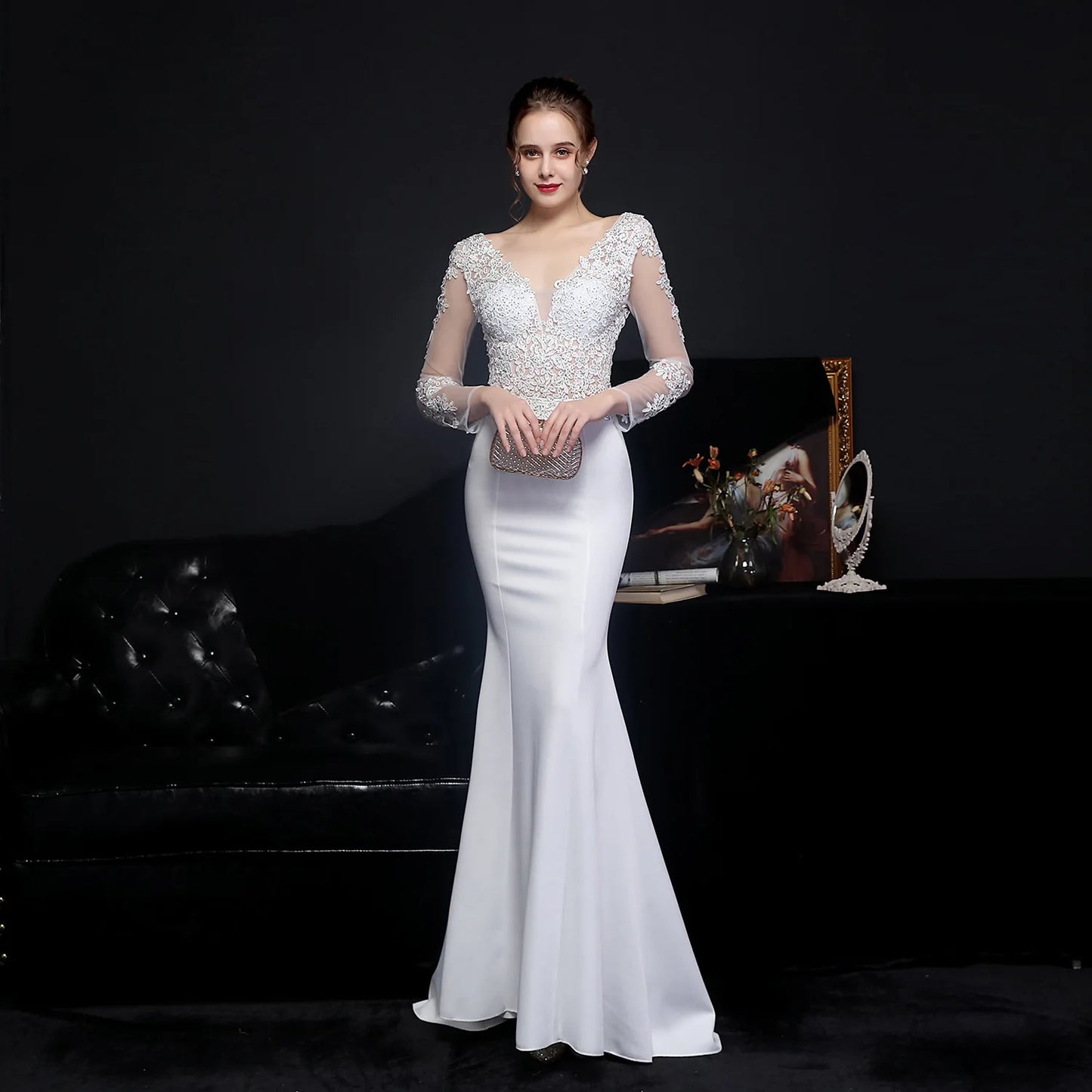 Collette Evening Dresses | V-Neck Wedding Party Dresses