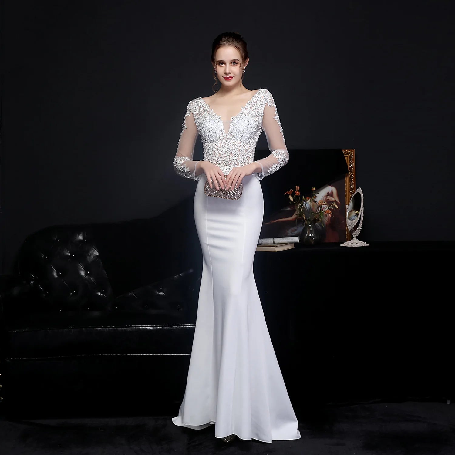 Collette Evening Dresses | V-Neck Wedding Party Dresses