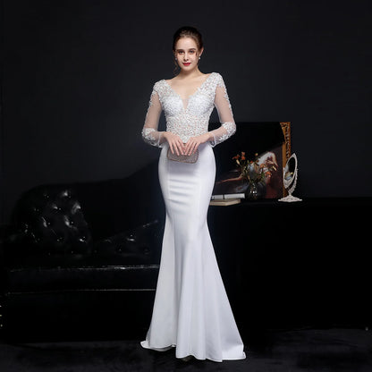 Collette Evening Dresses | V-Neck Wedding Party Dresses