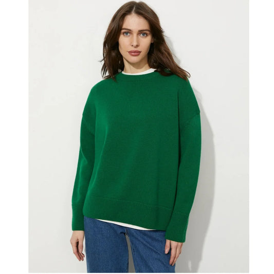 Autumn Winter Oversized Casual Pullover Tops for Women Loose Knitted O-Neck Jumper Female Sweater