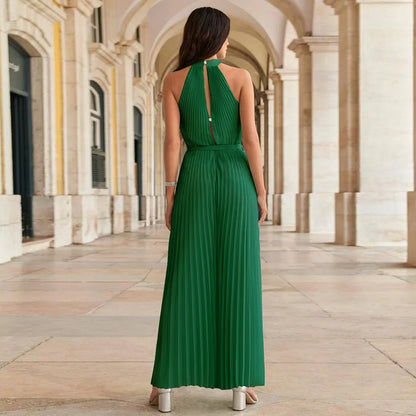Casey Sleeveless Wide-leg Jumpsuit with Belt