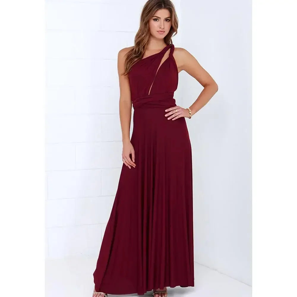 Ashleigh Wrap Maxi Party Dress | Long Cocktail Dress for Lounging