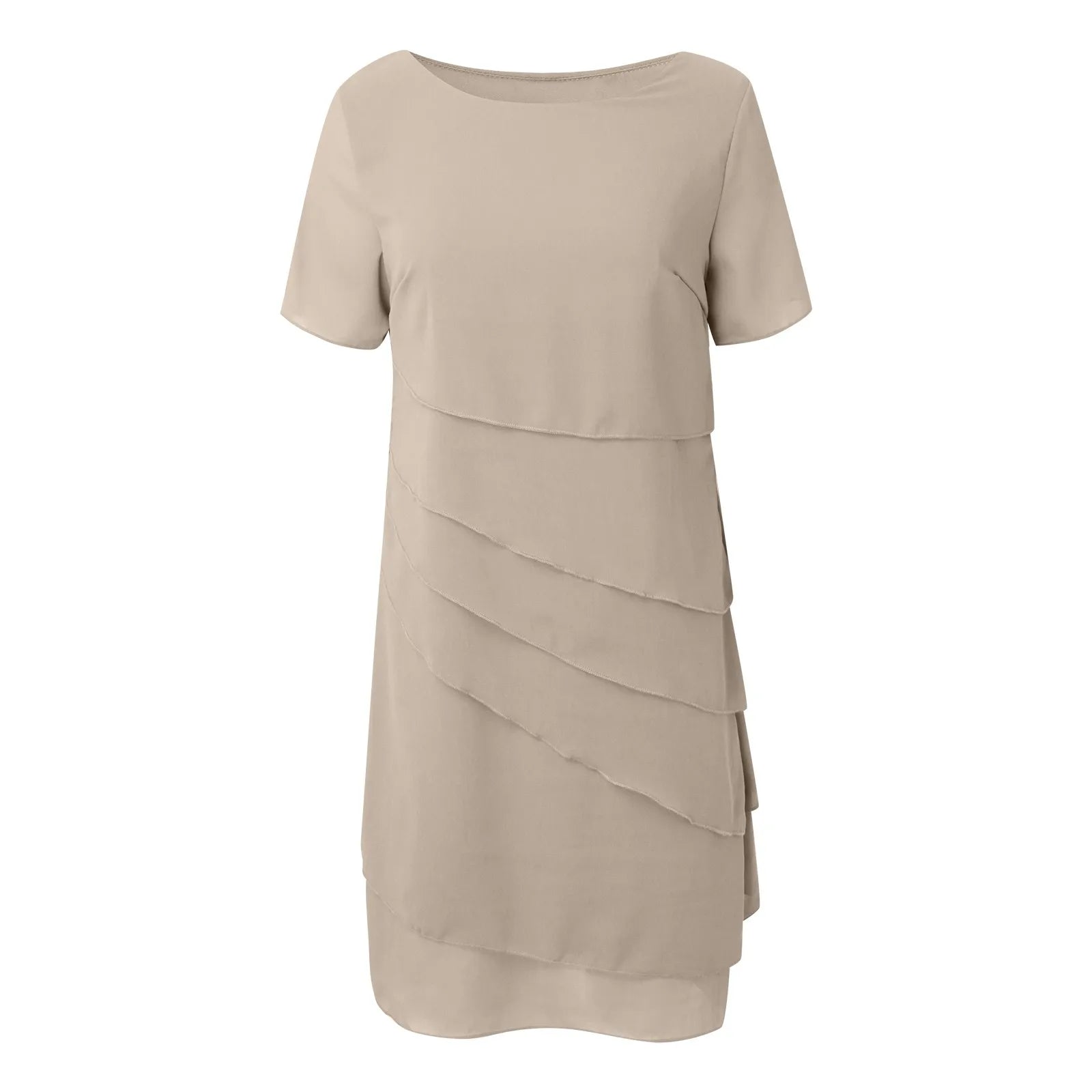 Luxury Women'S Elegant Dress Outfits Women'S Summer Dress Patchwork Chiffon Round Neck Short Vestidos De Fiesta Elegantes 2024
