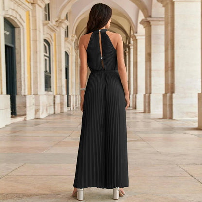 Casey Sleeveless Wide-leg Jumpsuit with Belt