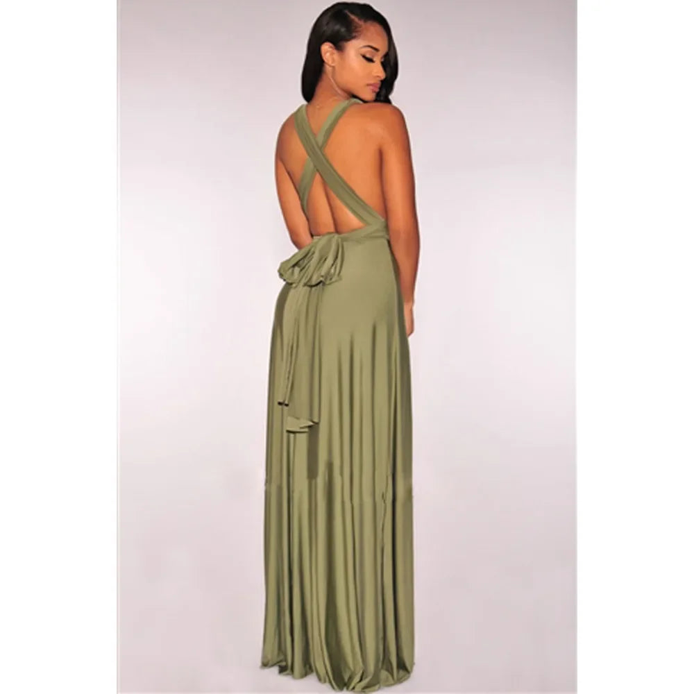 Ashleigh Wrap Maxi Party Dress | Long Cocktail Dress for Lounging