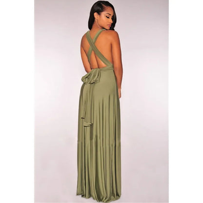 Ashleigh Wrap Maxi Party Dress | Long Cocktail Dress for Lounging