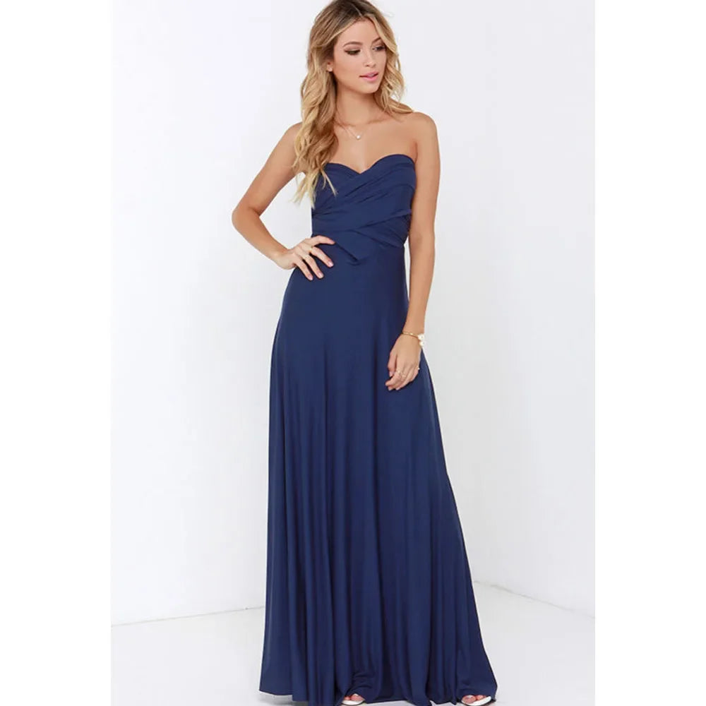 Ashleigh Wrap Maxi Party Dress | Long Cocktail Dress for Lounging