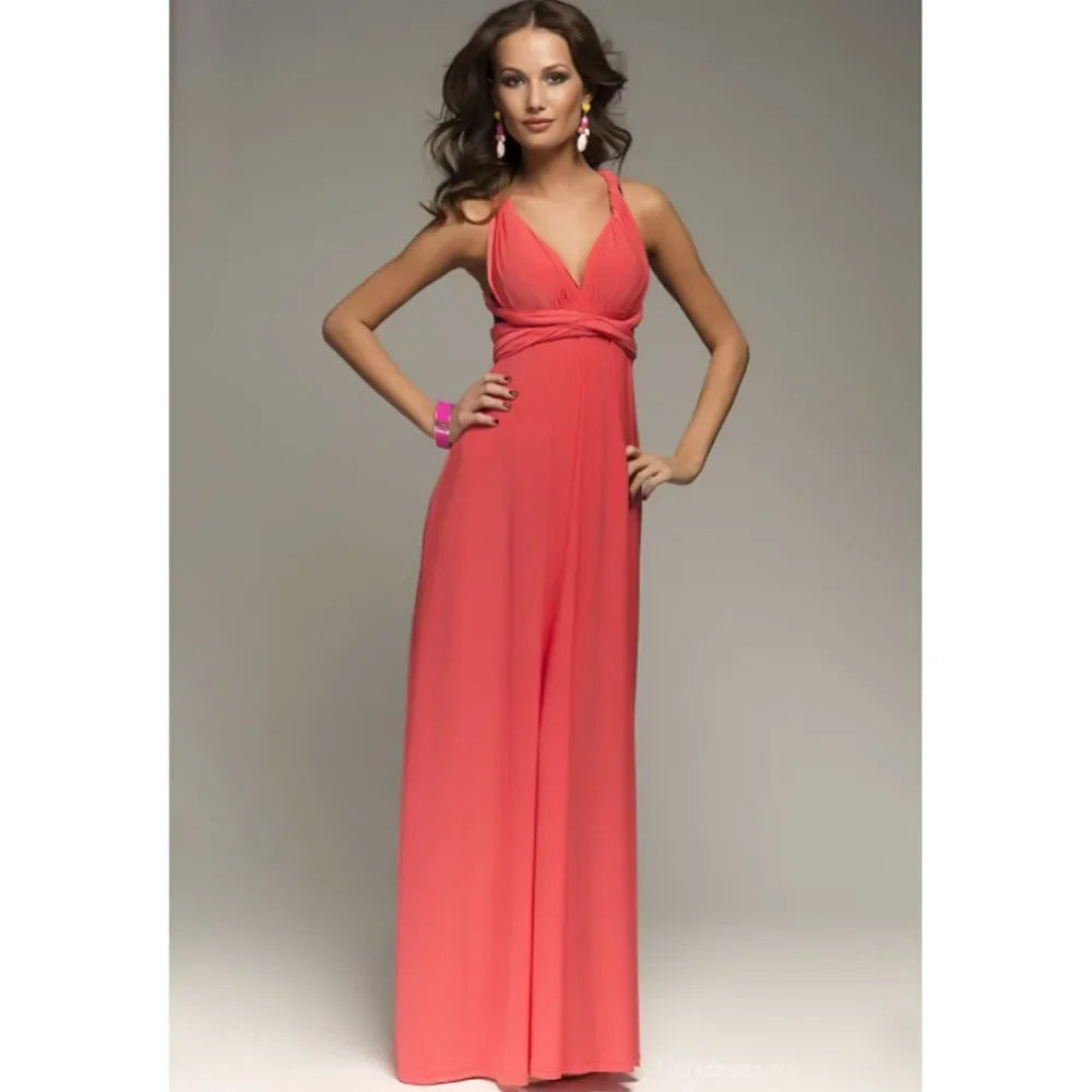 Ashleigh Wrap Maxi Party Dress | Long Cocktail Dress for Lounging