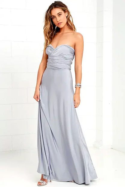 Ashleigh Wrap Maxi Party Dress | Long Cocktail Dress for Lounging