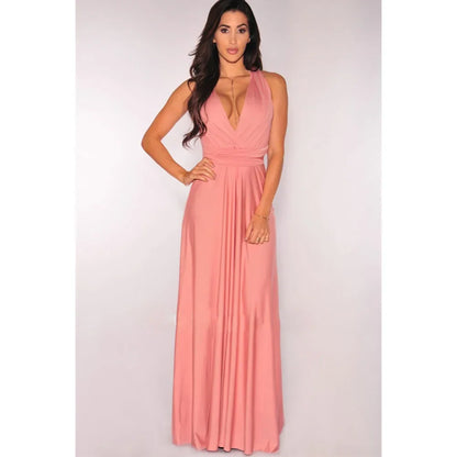 Ashleigh Wrap Maxi Party Dress | Long Cocktail Dress for Lounging