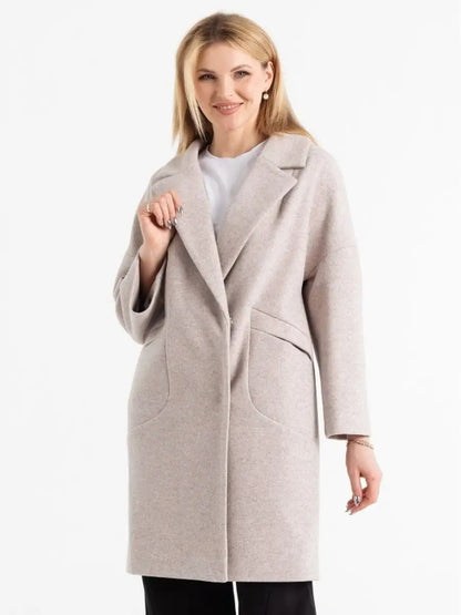 Long Wool Coat With Pockets For Women