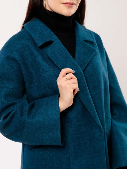 Long Wool Coat With Pockets For Women