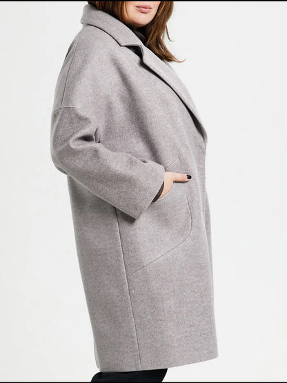 Long Wool Coat With Pockets For Women